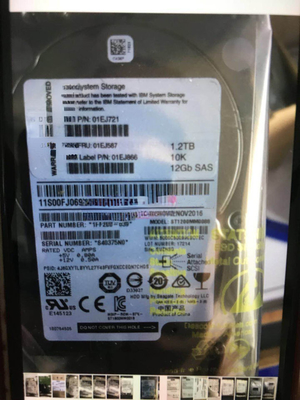 1.2T 2.5 Inch Ibm Sas Drives 10K 12GB 01DE337 Storage Hard Disk V3700 V2
